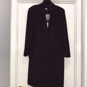Brand new Burgundy Eva Mendes NY&Co Peacoat!